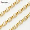 18K Gold Plated Brass Oval Chain for Jewelry Making,7*10mm Large Heavy Chunky Chain For DIY Necklace Bracelet Making Findings