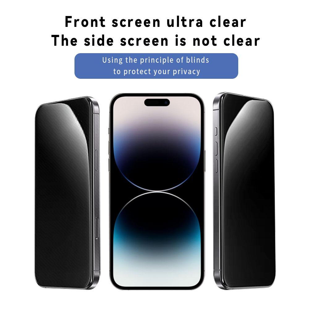9H Privacy Tempered Glass Screen Protector 2 Pack for iPhone 14 15 16 17 Pro Max Anti-Spy Waterproof Screen Film for iPhone 13