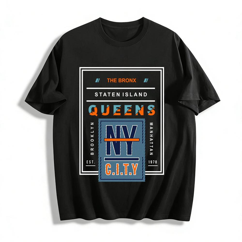 New York City The Bronx Queens Graphic Casual Tee Pure cotton T-shirt XXS