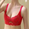 Adjustable Lingerie Women's Gathering Top Support Bra Anti-sagging Bra Cover Sexy Lace Thin Bra