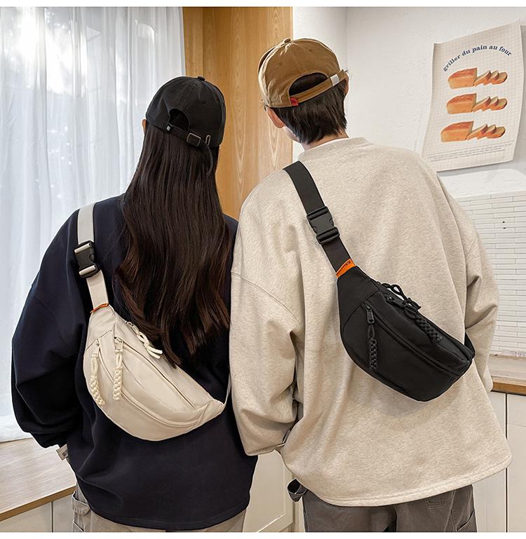 Summer Korean Style Sports Chest Bag – Fashionable Wide Strap Waist & Messenger Bag for Women