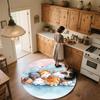 Herz Wolke Katze,Runder Teppich,Teppich für Wohnzimmer Schlafzimmer Sofa Spielzimmer Dekoration,Rutschfeste Fußmatte
