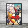 One Punch Man Janos, Saitama Hot Blooded Animație Poster și imprimare Decor Artă de perete Pânză Pictură pentru camera de zi Imprimare artistică fără cadru