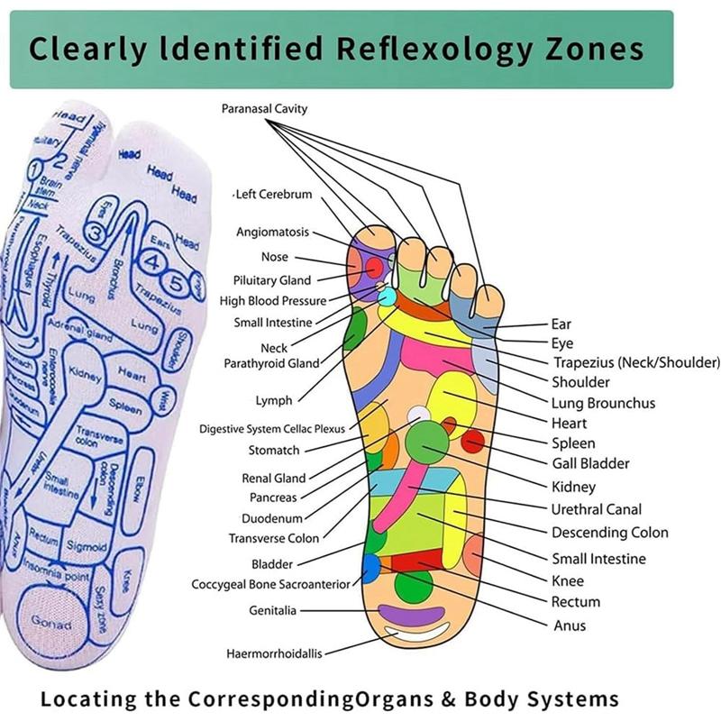 Șosete cu puncte de acupunctură Set șosete de masaj pentru picioare Ameliorează oboseala Șosete reflexogene pentru picioare