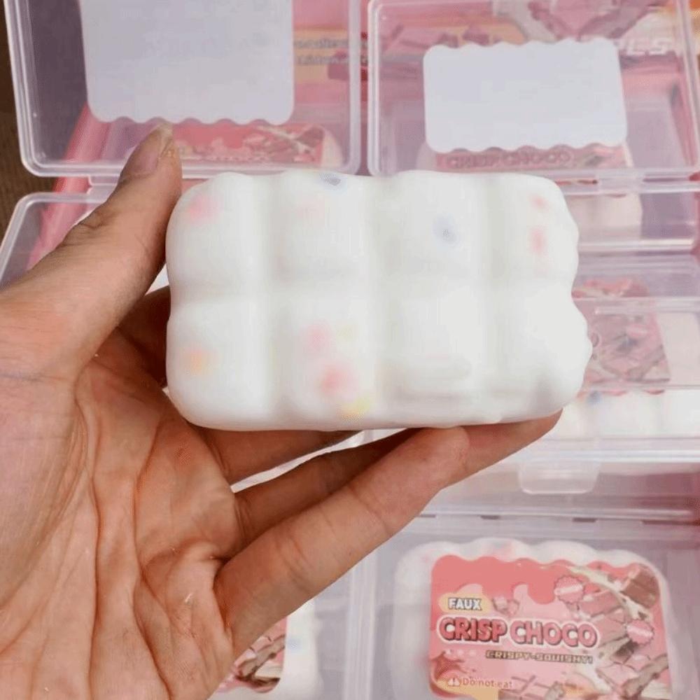 Portable Crispy Chocolate Squishy Toy Lightweight Cracking Crispy Pinch Toy Office