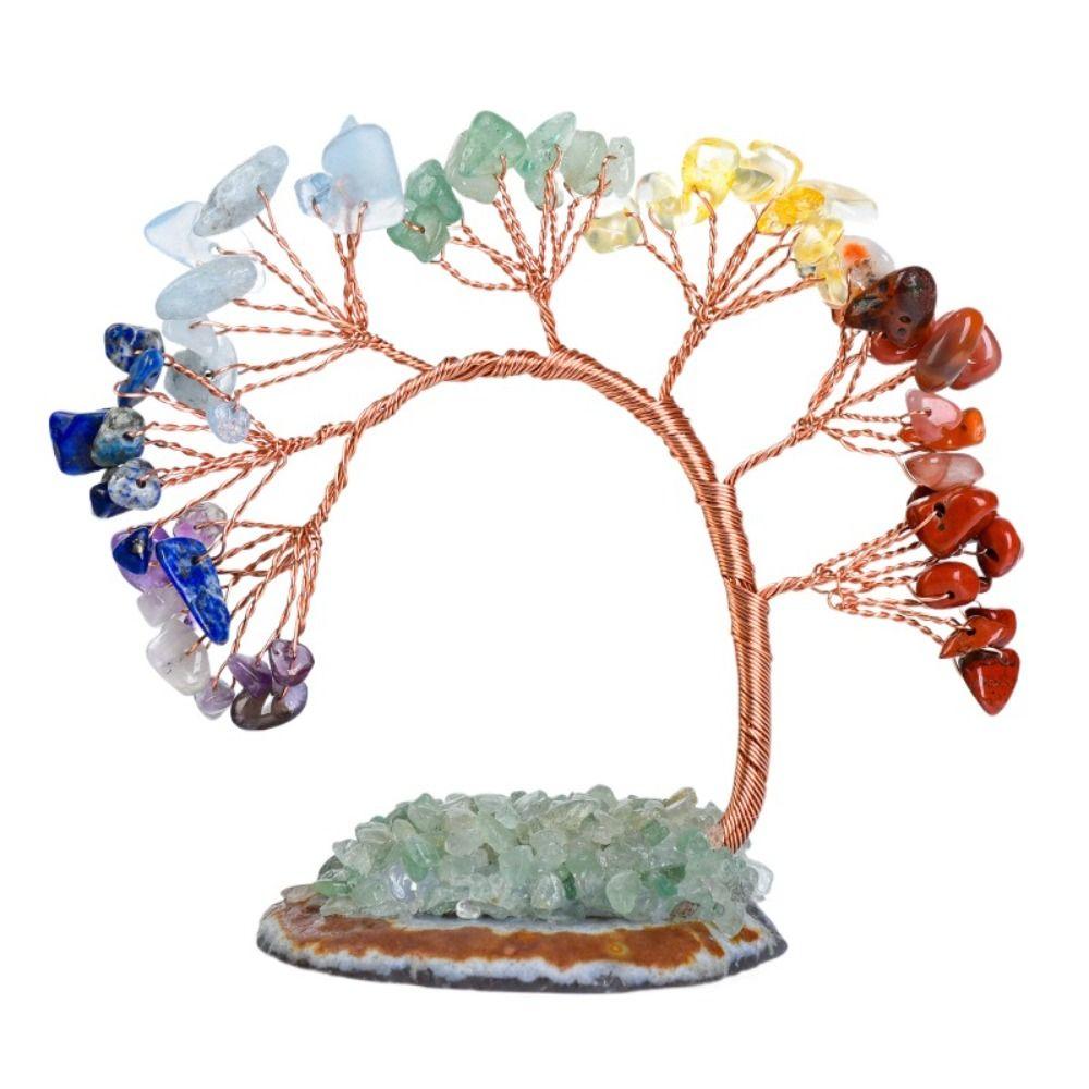 Natural Natural Crystal Tree Handicrafts Crystal Wishing Tree Ornaments Mini Tree Model  Office