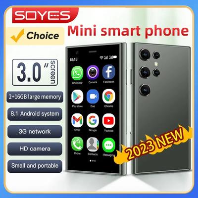 SOYES S23 Pro Mini Smartphones Android 8.1  2GB+16GB Dual SIM 3.0'' HD 1000mAh Battery WIFI Bluetooth 3G Small Mobile Phone