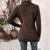 Women's Casual Double-Breasted Open Cardigan Sweater with Decorative Belt, Mid-Length Relaxed Fit for Everyday Wear