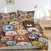 3pcs bedding set Bear Collection Includes 1 Comforter + 2 Pillowcases, Without Pillow Inserts, Soft Comfortable, Lightweight Breathable, Pri