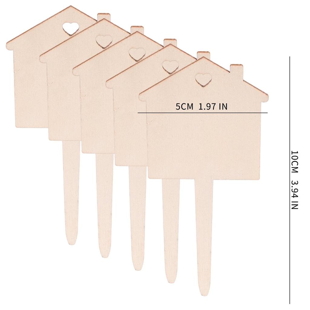 Wooden Plant Labels Multi-shape Blank Garden Marker Stakes DIY Writing Tags for Potted Flower Herb Seed Vegetable Identification
