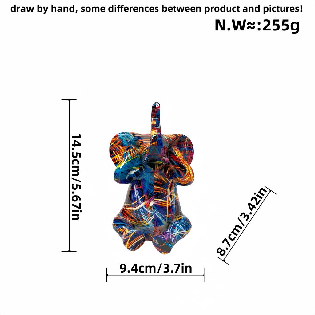 Creative Colorful Baby Elephant Ornaments Home Living Room Entrance Figurine Wine Cabinet Desktop Creative Decoration Crafts