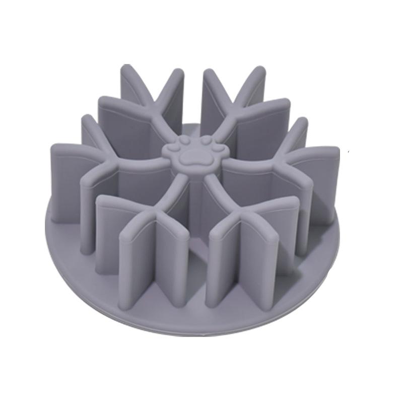 

Силиконовый разделитель для еды для питомцев, устройство для медленного поедания и защиты от удушья, продлевает время еды, миска для медленного поедания, миска для обучения еде для собак L серый