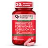 Carbamide Forte Women’s Probiotics Supplement 60 Billion CFU | Gut Health Supplements with Cranberry Extract | Pre & Probiotics Supplement for Gut