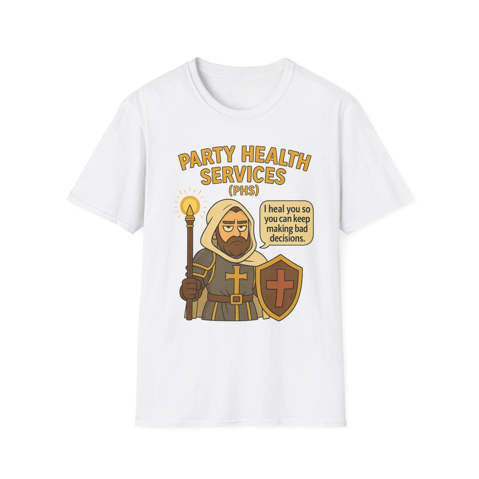 Party Health Services Cleric RPG Shirt Gift - Funny DnD Healer T-Shirt XL