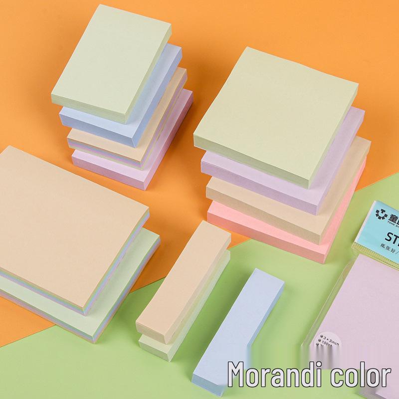 Morandi Color Sticky Notes - Tearable Student Stationery Index Tabs & Message Memo Pads