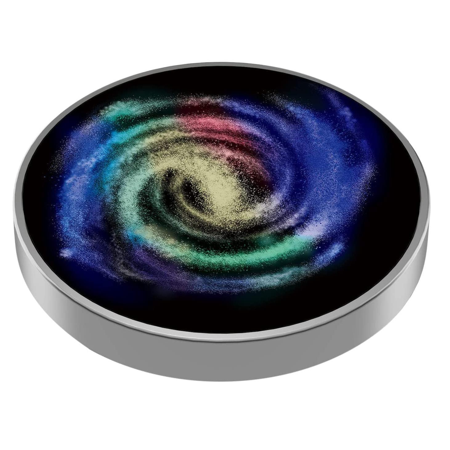 

Стальной волчок, светящийся гироскоп для карманных монет со светящейся звездой галактики, гироскоп для поворота ветра, настольные декомпрессионные игрушки, спектральный голографический космический фотогироскоп 3.8x3.8x0.6cm