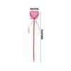 10pcs Valentine's Day Glitter Heart Decor Picks Red Pink Ribbon Ornaments Wedding Party Flower Arrangement Table Decor