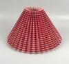 Ceramic Lamp with Retro Pleated Fabric Shade for Living Room or Bedroom Table