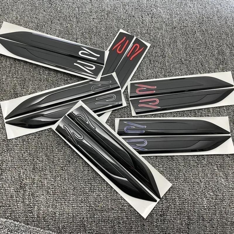 2Pcs for Volkswagen VW R RLINE Polo Golf Jetta Beetle Tiguan Touran Passat T-Roc CC Car Side Fender Strip Sticker Modification