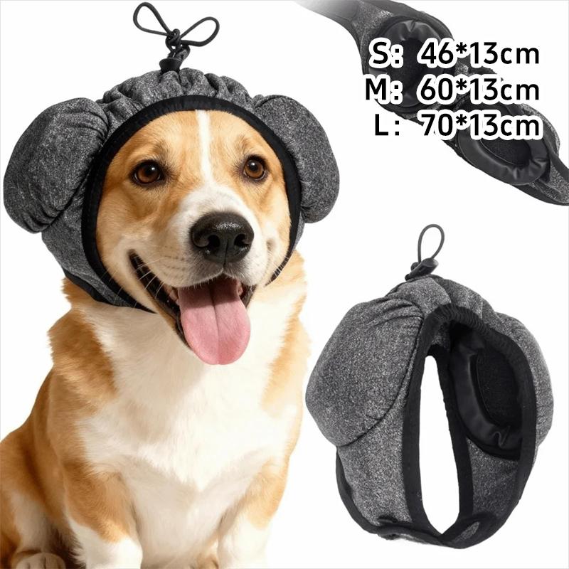 New Noise Protection Dog Ear Muffs Soft Soundproof Adjustable Cups Dog Anti-startle Cover Snug Fit Dog Calming Hood Bathing Use