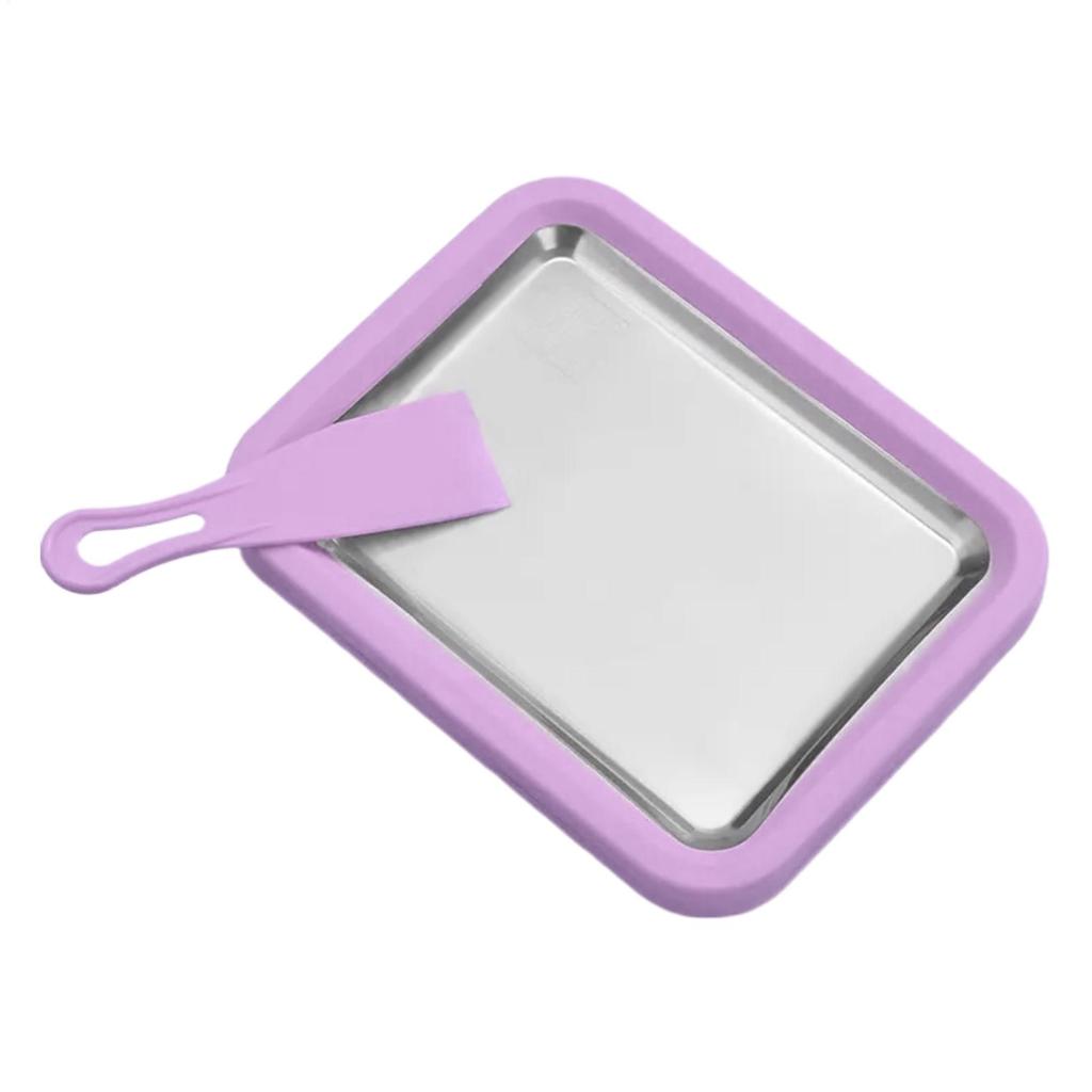 Rolled Ice Cream Maker Stainless Steel Yogurt Tray Machine Yogurt Maker For Home Kitchen Party Cooking Family Gathering Dessert