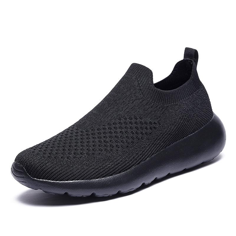 2025 Set of Feet Casual Sports Shoes Men's Light and Comfortable Soft Sole One Pedal Women's Thick-soled Trendy Fly-woven Socks Shoes