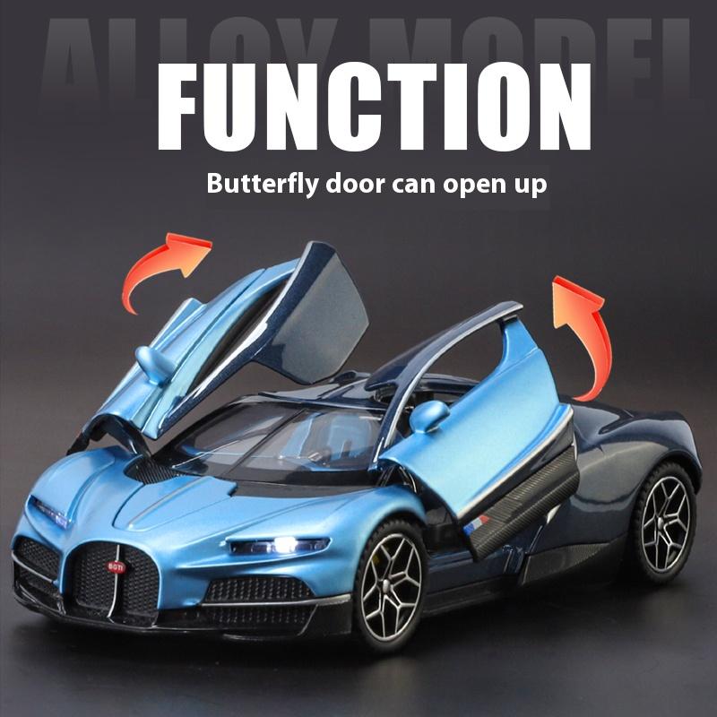 1/32 Scale Bugatti Tourbillon Alloy Super Sports Car Model, with Sound and Light Children's Toy Car, Suitable for Giving Gifts To Boys
