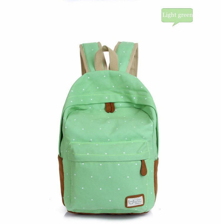 Canvas Dot Backpack Set – Unisex School Bag With Laptop Compartment | 3-in-1 Backpack, Shoulder Bag & Purse - View #2