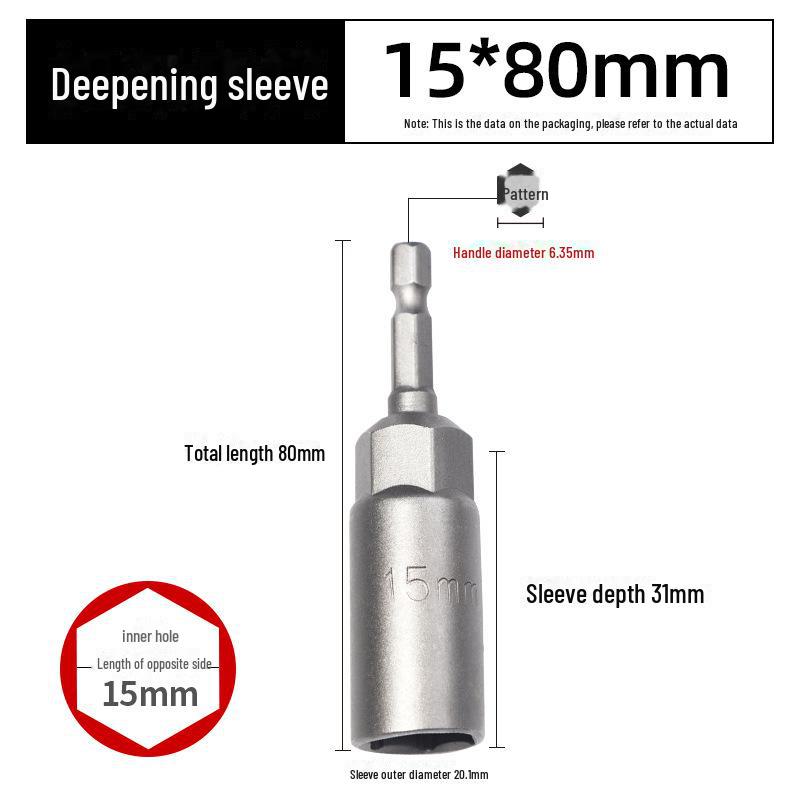 Green Forest 80mm Hexagonal Șurubelniță/Cheie Pneumatică Cap Soclu