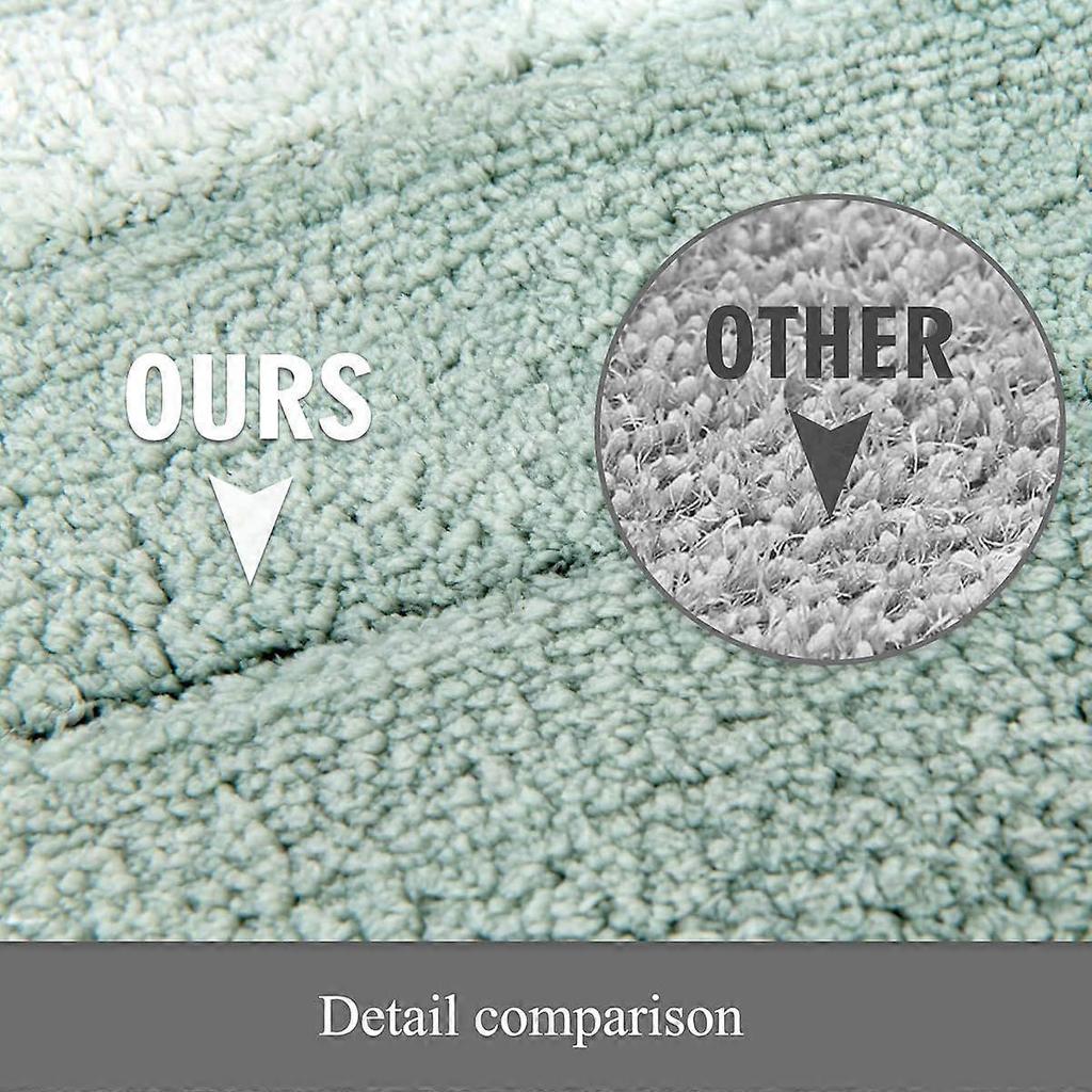 Ombre Bath Mat Bathroom Rugs, Non Slip Ultra Soft and Water Absorbent Bath Carpet Machine Washable Quick Dry Bedroom Door Mat Living Room Rug Green 17