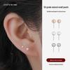 S999 Sterling Silver Freshwater Pearl Stud Earrings with Anti-Clogging Needle for Women.