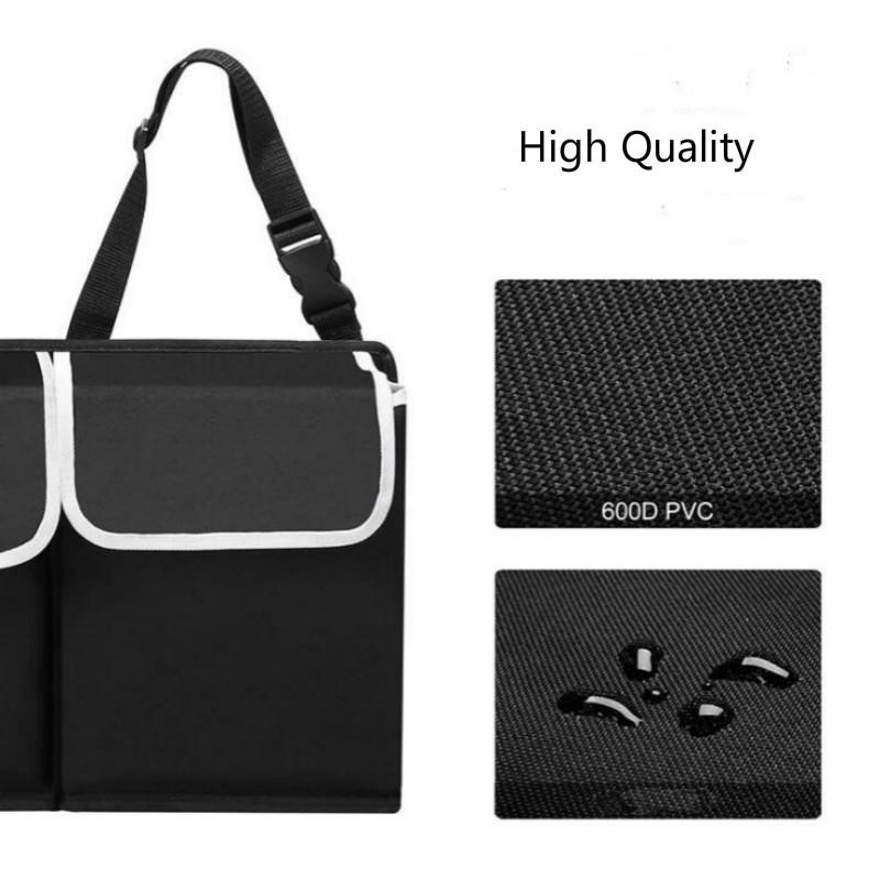 Organizator de portbagaj de mașină Geantă de depozitare pentru bancheta din spate Depozitare de încărcătură pliabilă Organizatoare de spate pentru scaunul de mașină de mare capacitate Interior