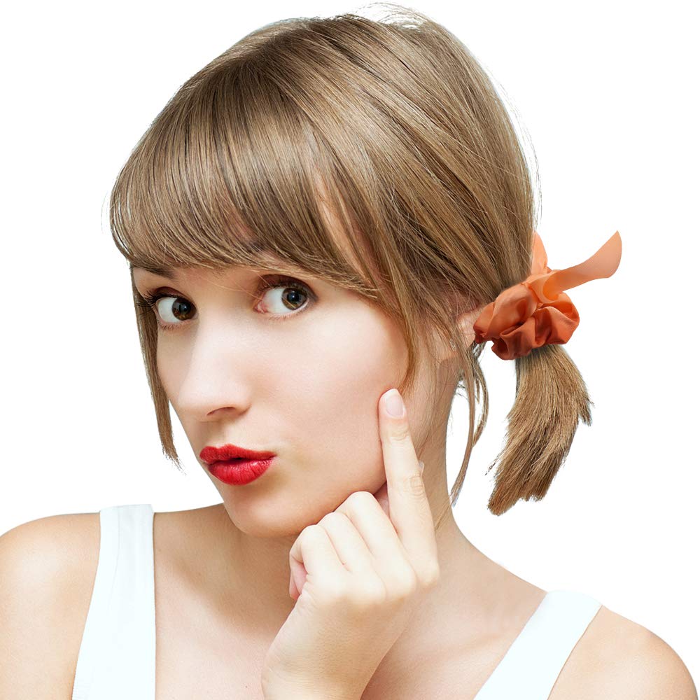 Chiffon Silk Scrunchies Set, 18 Pcs Solid Color Bow Ponytail Holders, Rabbit Ear Bowknot Hair Accessories for Women and Girls