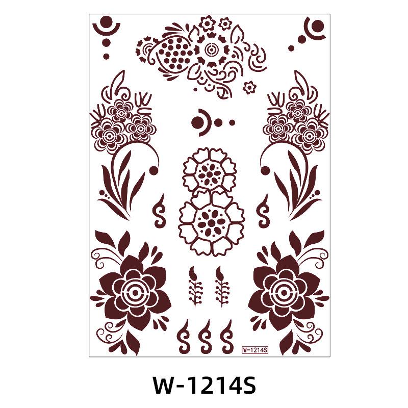 Tattoo Sticker North African Henna Brown Red Lace Tattoo Sticker Henna Tattoo