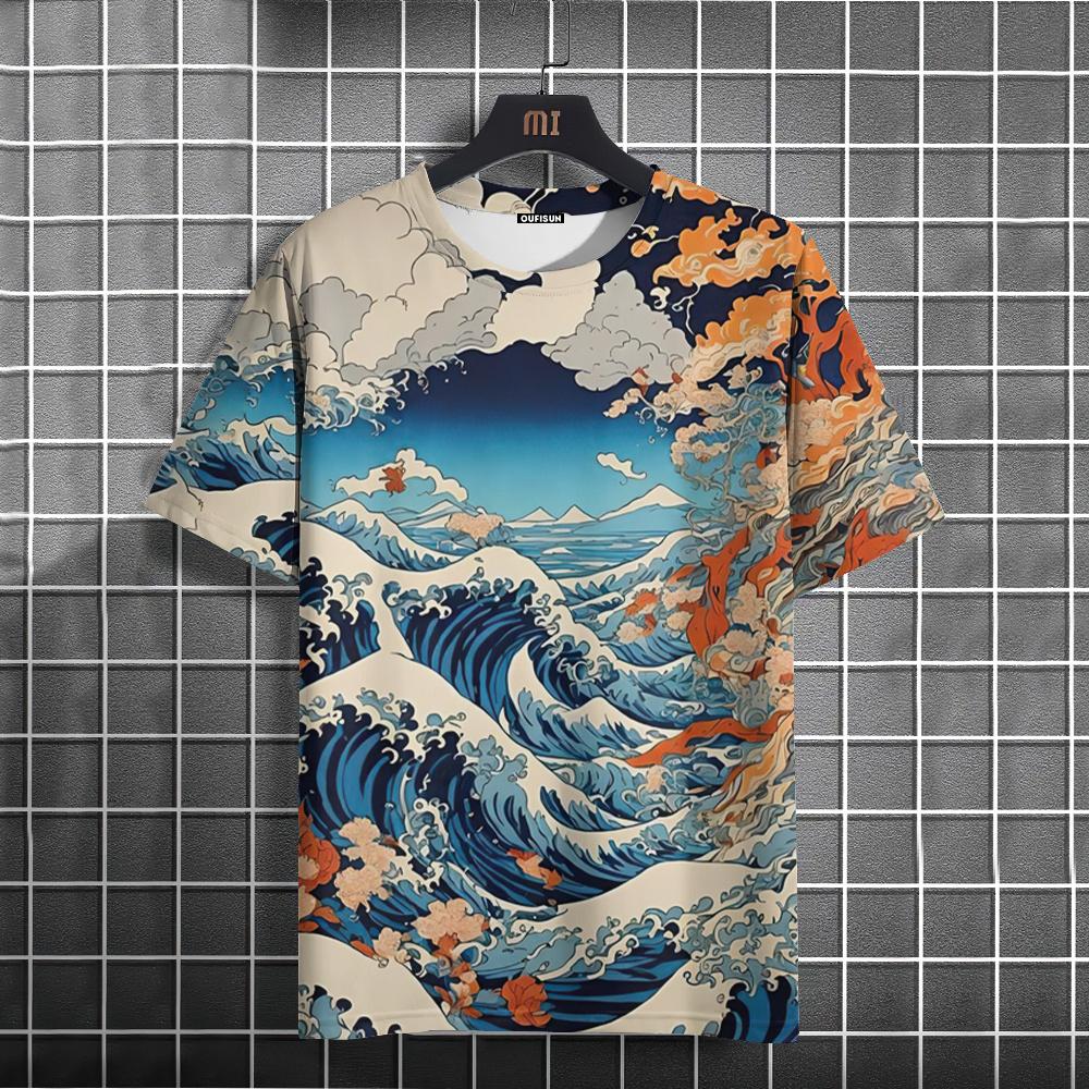 2024 New Men's T-shirt 3D Printed Short Sleeve Tees Summer O Neck Casual Pullover For Male Oversized Streetwear Fashion Tops