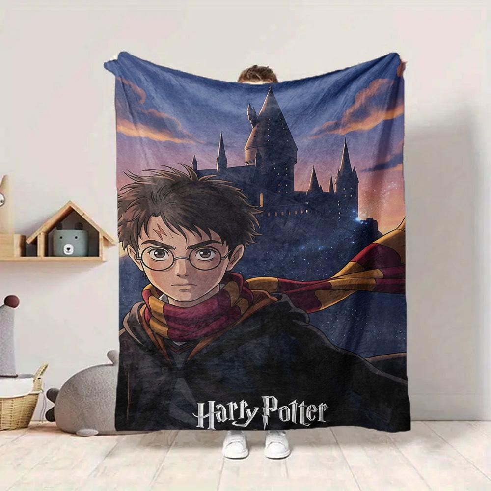 1pc Hogwarts Castle Blanket Lightweight Flannel Throw For Sofa, Bed, Travel, Livingroom, Office, Couch, Chair, And Bed