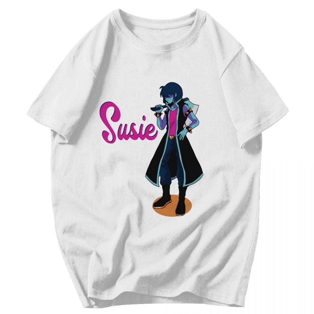 Men T Shirt Deltarune Susie Summer Y2K Graphic Short Sleeve Unisex Clothing T Shirts