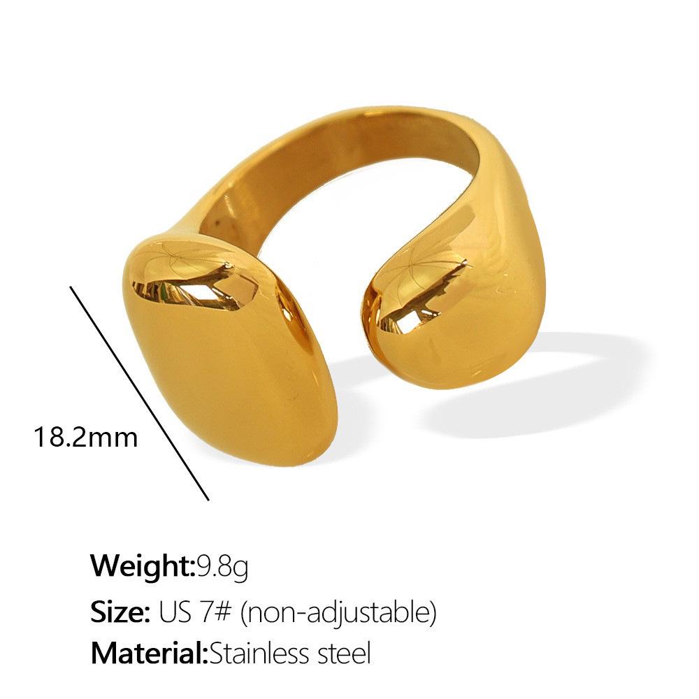 Chic Women's Open Stainless Steel Geometric Ring