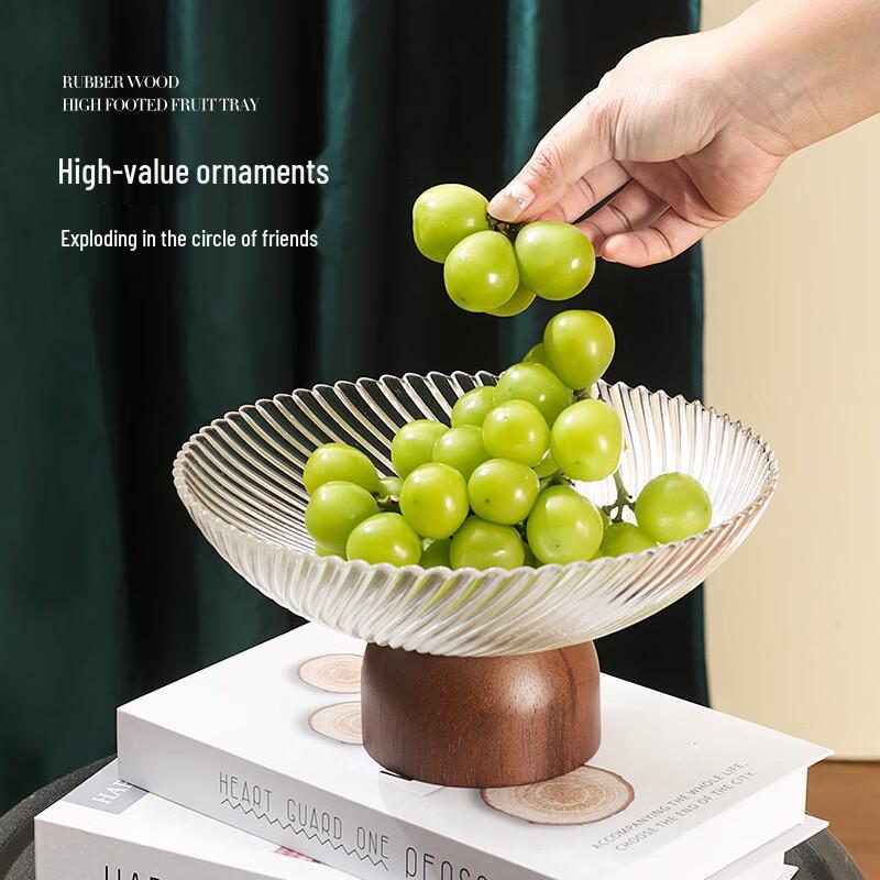 ME Simple High-Legged Glass Fruit Plate 1 pc