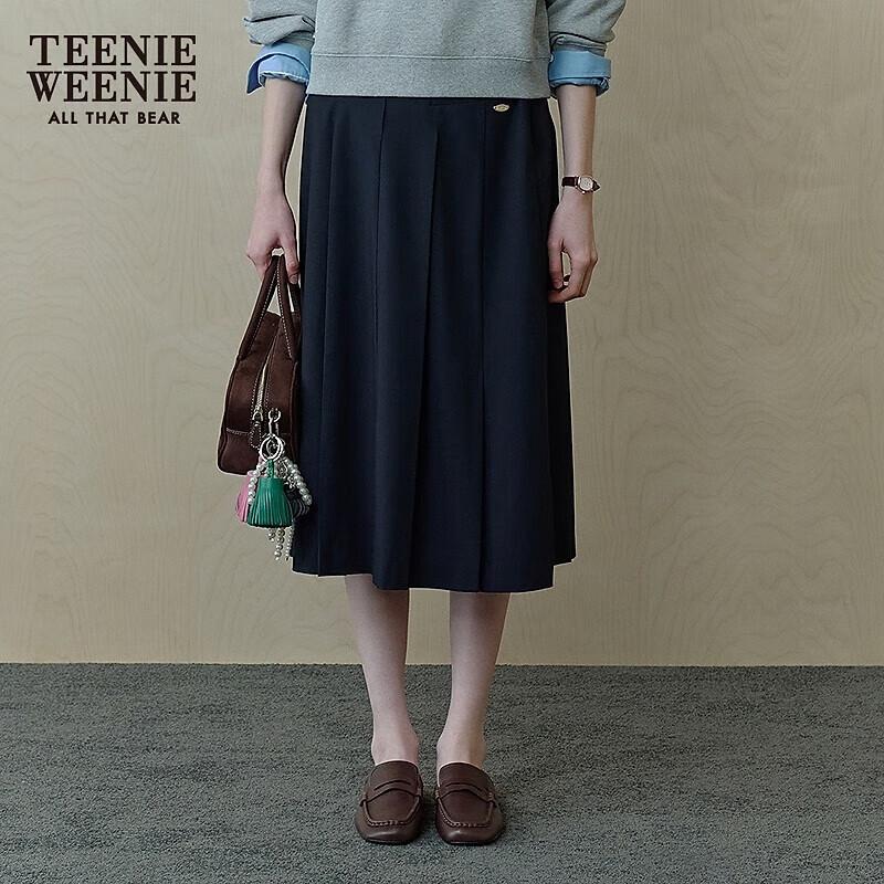 Teenie Weenie Women s Asymmetric Pleated Midi Skirt S