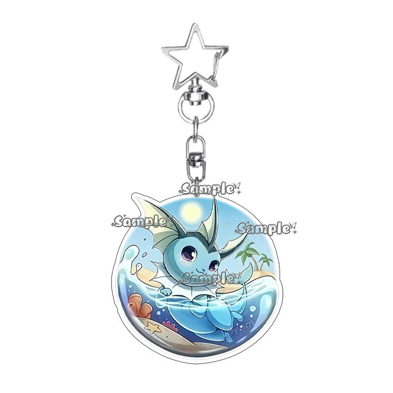 Eevee Acrylic Keychain Anime Cartoon Umbreon Jolteon Leafeon Sylveon Cute Character Accessory Backpack Pendant Decoration Gift