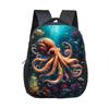 Dolphin / Turtle / Octopus/ Starfish Print Backpack for Children Marine Organism Schoolbags Toddler Kindergarten Daypack Bookbag