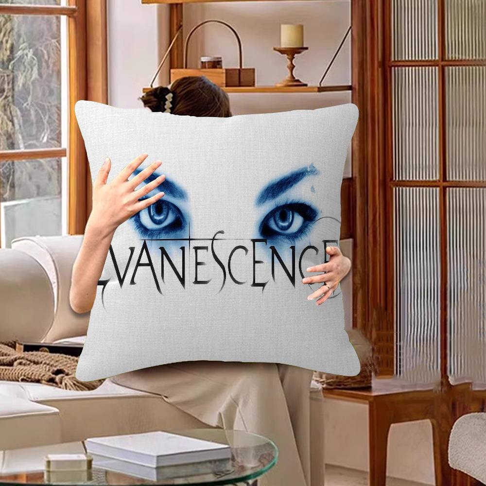 Evanescence Band DIY Sticky Office Cushion Pillowcase Car Cushion Cover45X45CM Lumbar Pillowcase Sofa Pillowcover