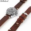 Men's Clearance Sale Cowhide Watch Strap - 22mm Crazy Horse Leather Cracked Pattern Wristband