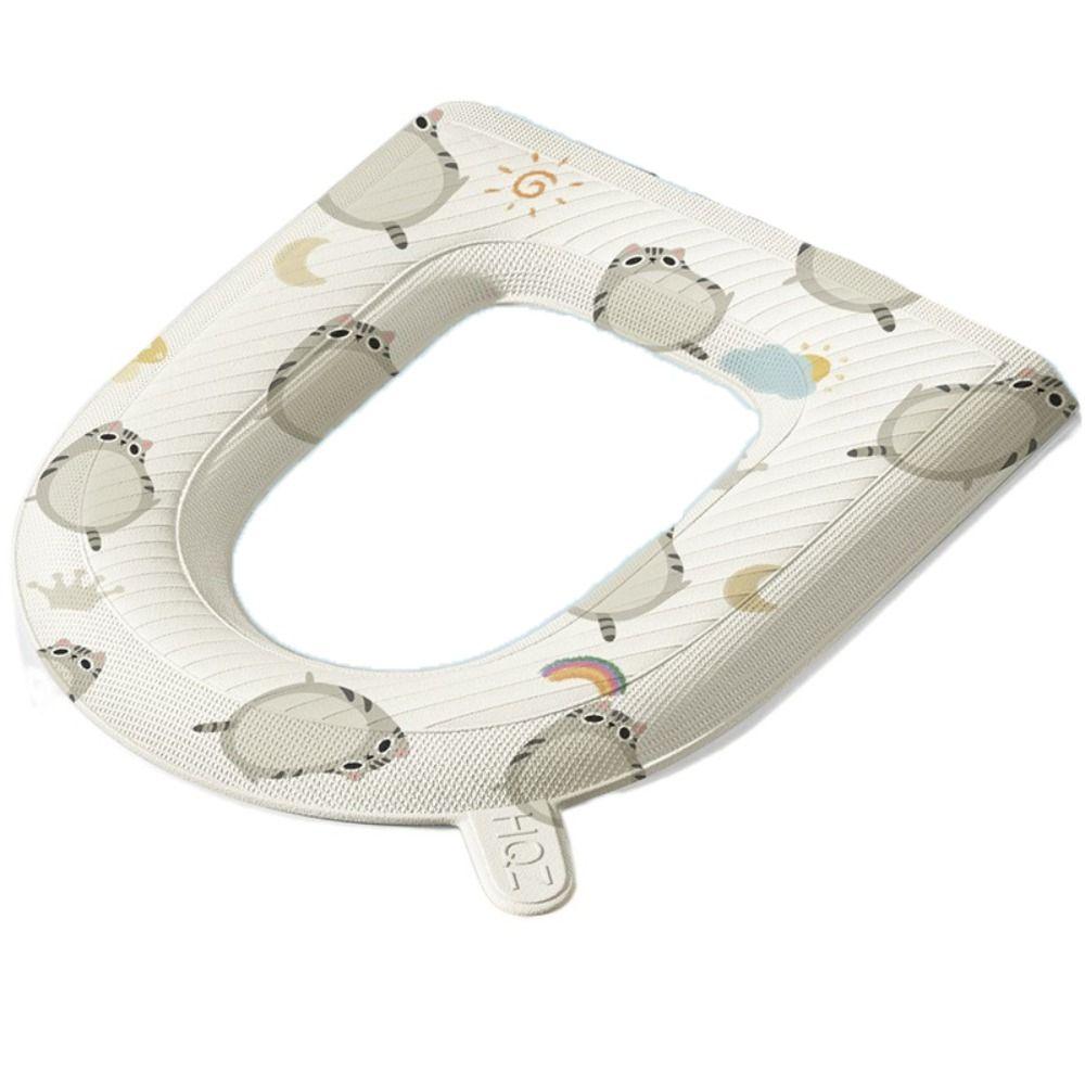 Waterproof Toilet Seat Cushion With Handle Toilet Pad Universal Cute Toilet Seat Cover  Lavatory