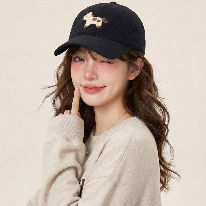 Korean Cute Pony Embroidered Baseball Cap Fashion Versatile Baseball Cap For Women Men