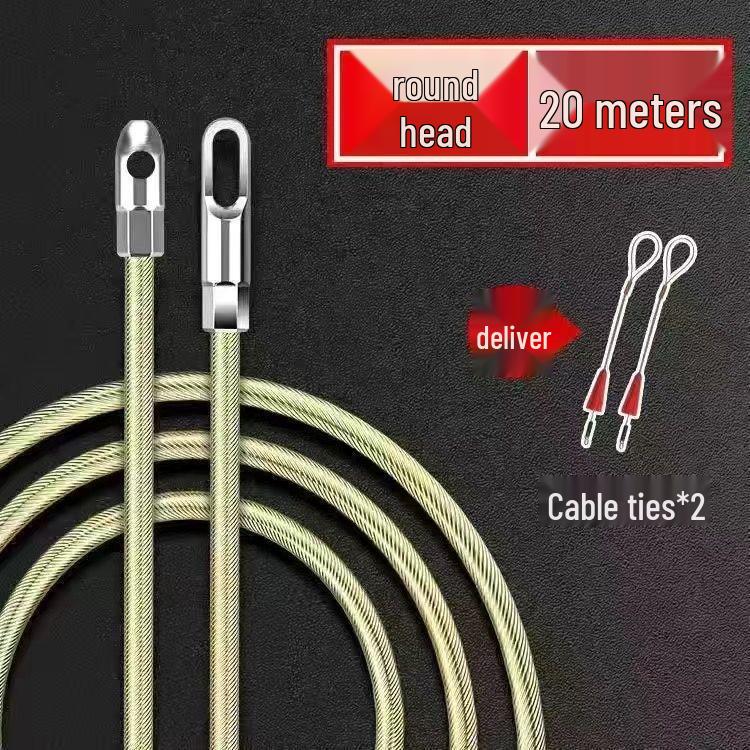 Elektriker Drahtzieher: Stahlfeder-Einziehband für verdeckte Glasfaserkabel mit Flachkopf