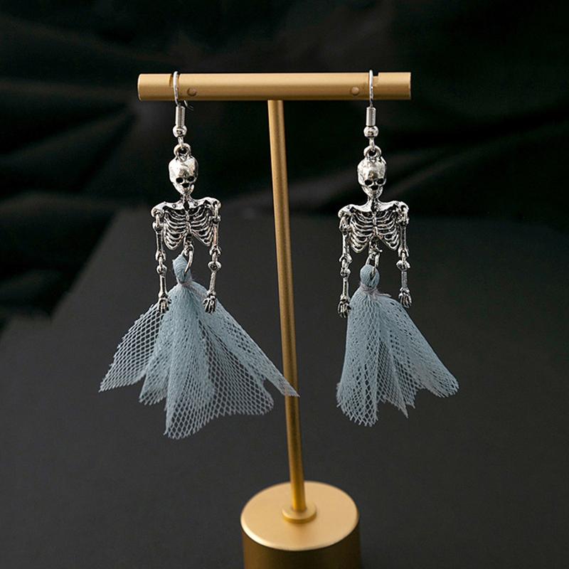 

1 пара винтажных сережек-скелетов на Хэллоуин для женщин и девочек, креативные уникальные серьги, украшения для вечеринок, аксессуары, подарки