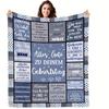 1pc A German Birthday Blanket with a Heartfelt Message - a Flannel Shawl Designed for Mothers Girlfriends Sisters And Colleagues -
