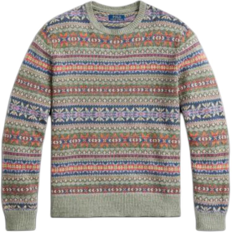 

Polo Ralph Lauren Fair Isle Multicolor Crew Neck Sweater Men sweater 710824525-001 2XL